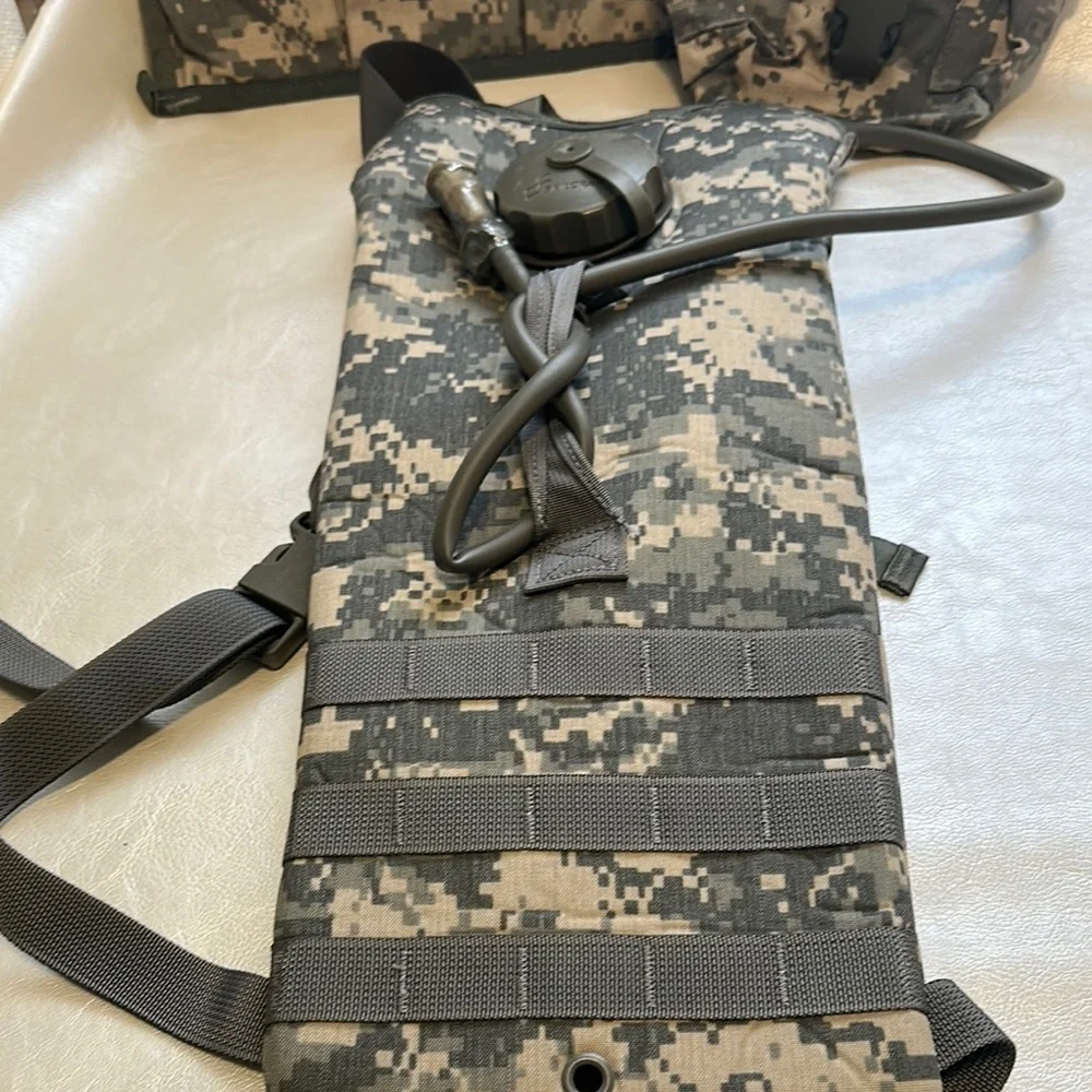 Gray and Black Tactical Backpack with MOLLE System